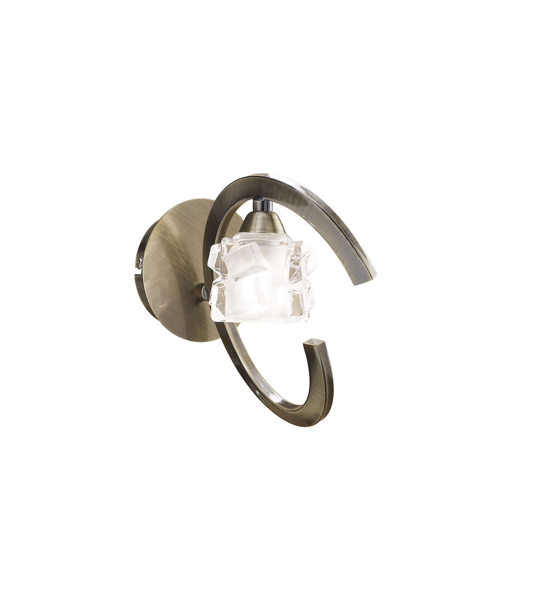 M1865/S  Ice AB Switched Wall Lamp 1 Light